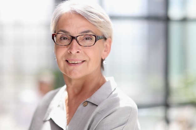 Closeup portrait of a mature businesswoman in the office