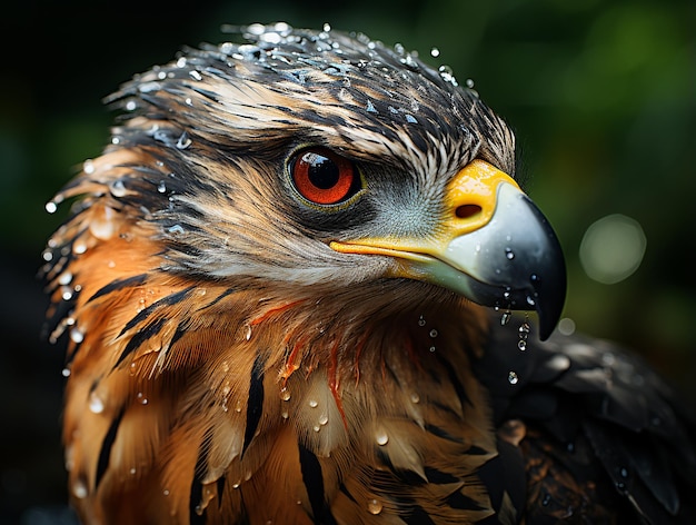 Closeup portrait of a peregrine falcon