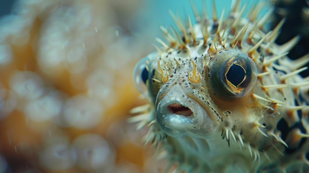捕食者を止めるために膨らむことができる魚の一種