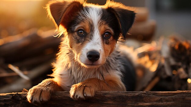 クローズアップ子犬純血種の犬