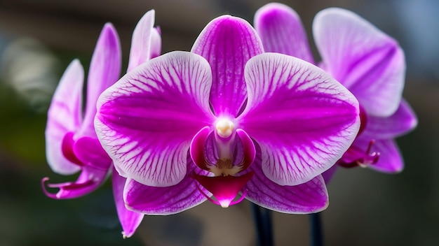 Closeup of purple orchid