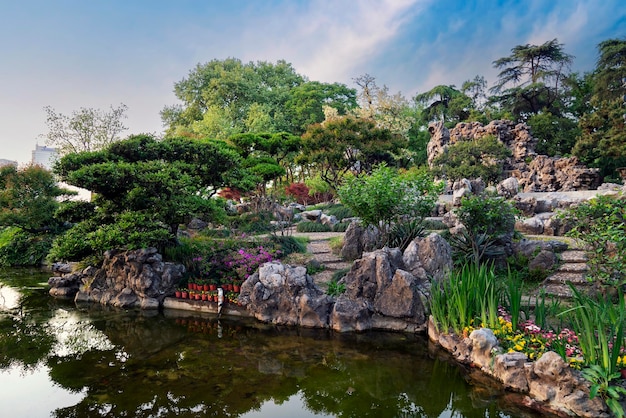 Closeup of Qinhuai River scenery in Nanjing Confucius Temple