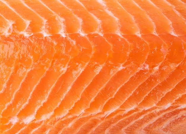 Closeup of raw salmon fish food backdrop