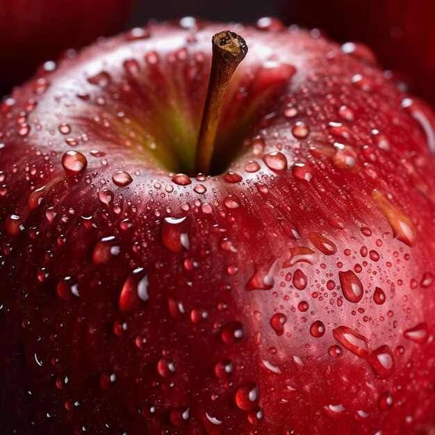 Closeup of a red apple