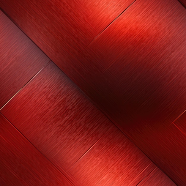 Photo closeup of a red brushed metal texture with a bold pattern