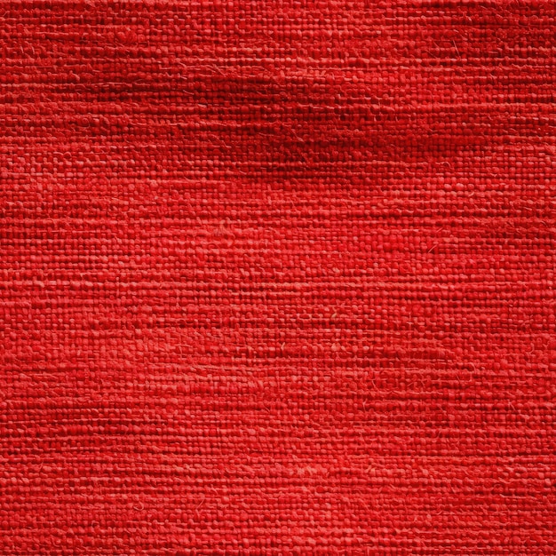 Photo closeup of a red burlap texture with a bold pattern