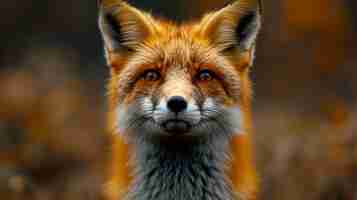 Photo closeup of a red fox in a display of artistic expression