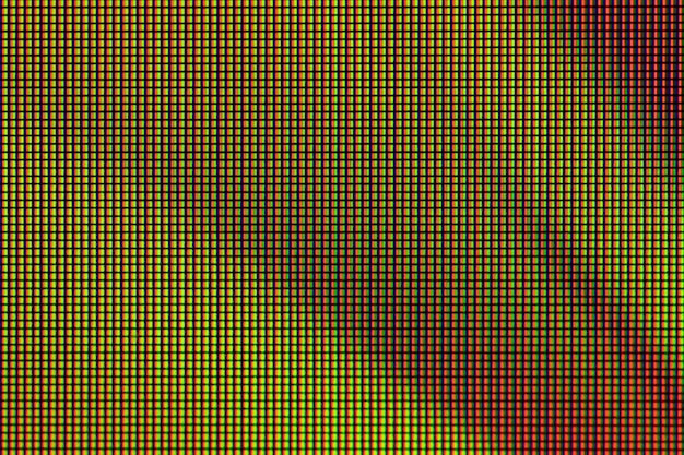 Photo closeup rgb led diode from led tv or led monitor computer screen display panel.