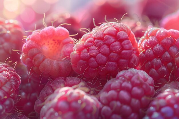 CloseUp of Ripe Raspberries