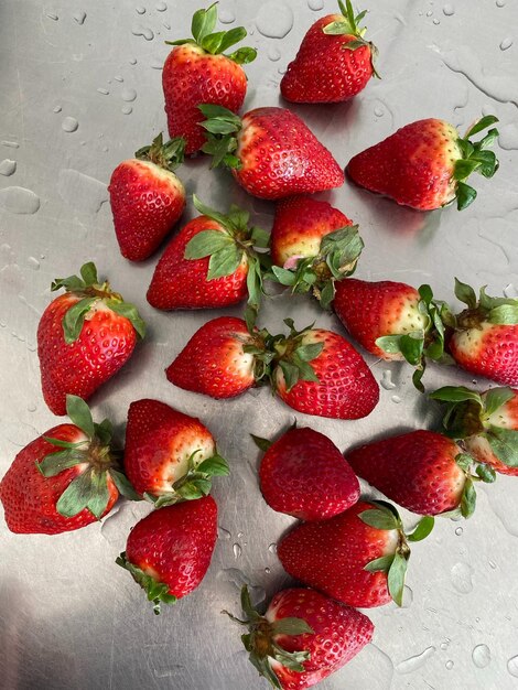 Closeup of ripe strawberry ideal for nutritional and wellness content