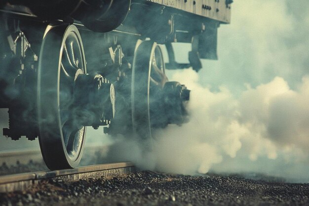 Closeup of the rollers exhaust emitting steam Best Roller image photography