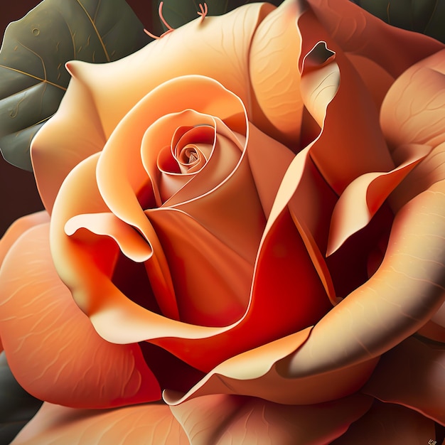 Closeup of a rose flower