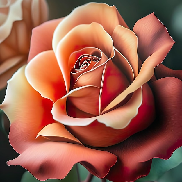 Closeup of a rose flower