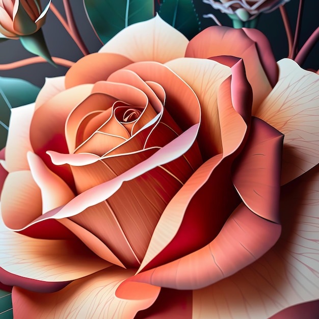 Closeup of a rose flower