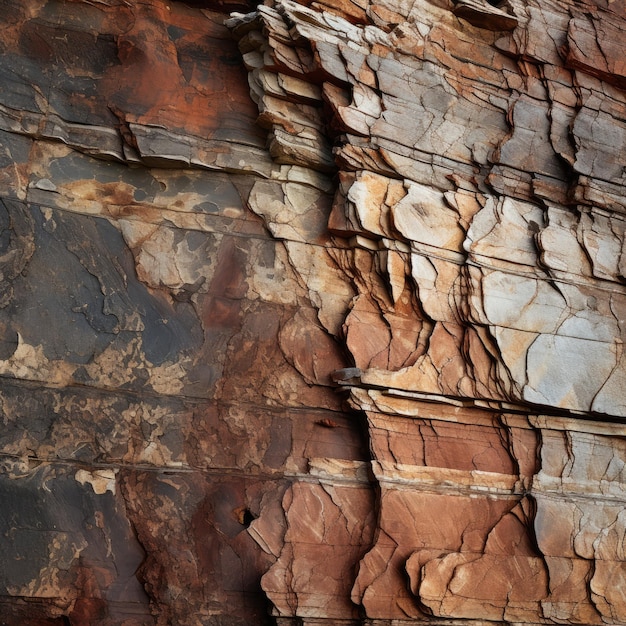 Closeup of Rugged Cliff Face