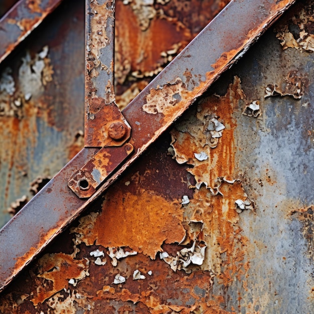 Closeup of Rusted Metal Stairs