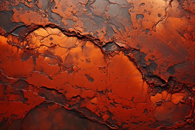 Closeup of a rusted surface with a red light aerial on top An o