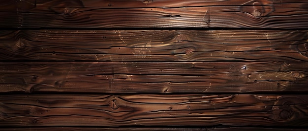 Близкий взгляд на деревянную поверхность, состоящую из темных выветренных досок с различными зернами и текстурами, создающими земляный и естественный фон