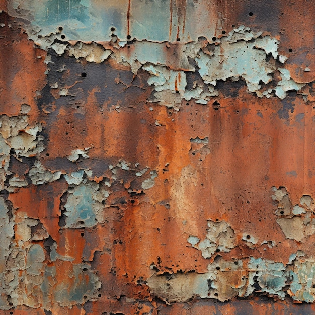 Closeup of rusty metal with corroded texture