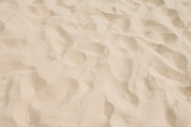 Primo piano del modello di sabbia di una spiaggia in estate