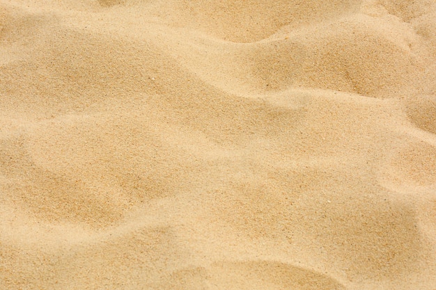 Closeup of sand pattern of a beach in the summer