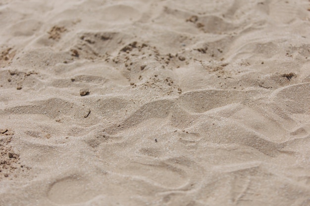 Closeup of sand on the seashore