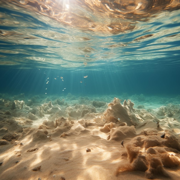 closeup sand under water background