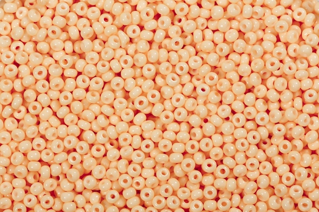 Closeup of sandy brown seed beads