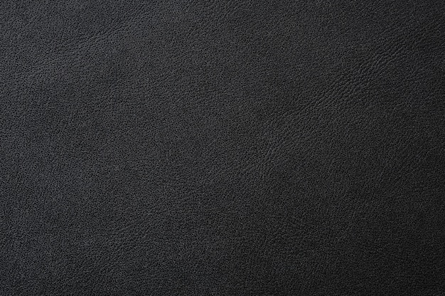 Photo closeup of seamless black leather texture for background