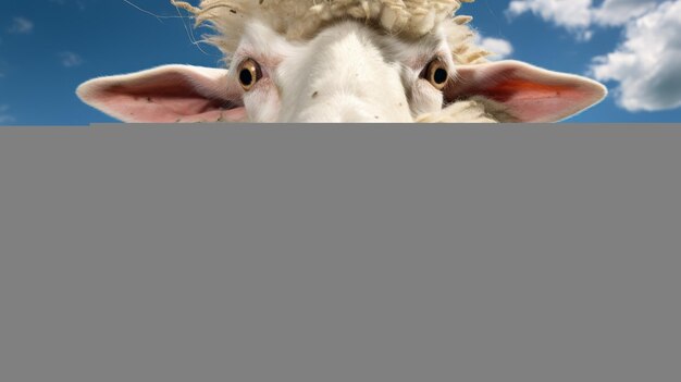 Photo closeup of a sheeps face