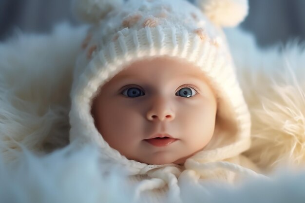 Closeup shoot of very cute newborn baby