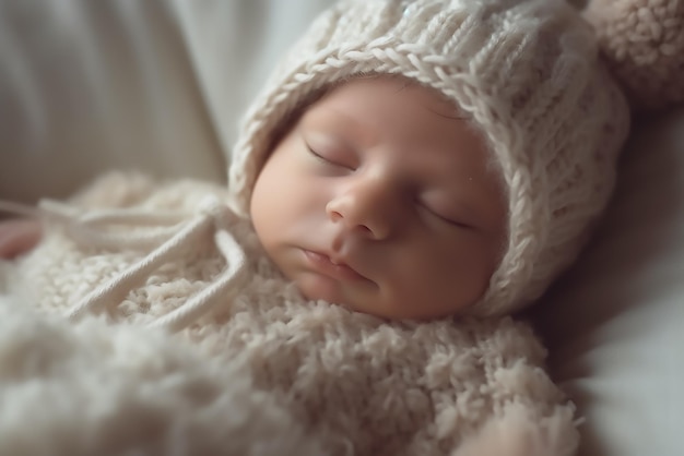 Closeup shoot of very cute newborn baby