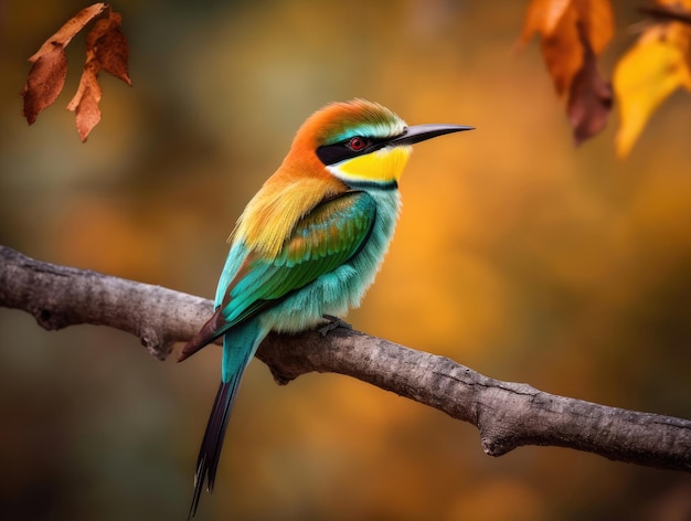 Closeup shot of a beautiful beeeater bird