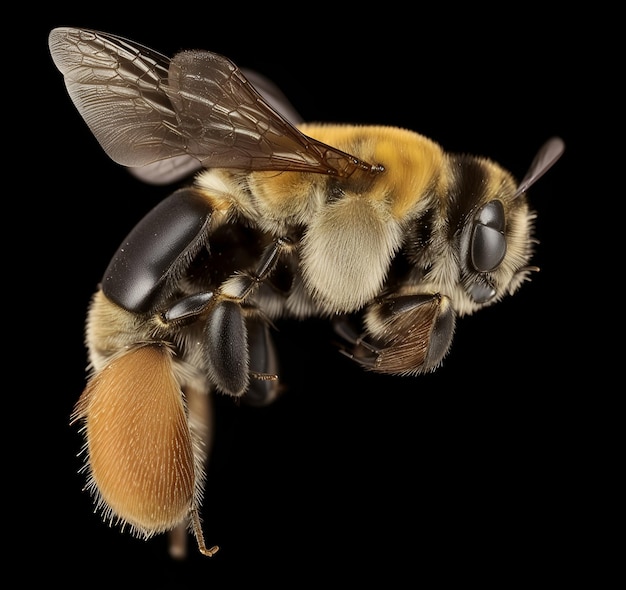 closeup shot of a bee