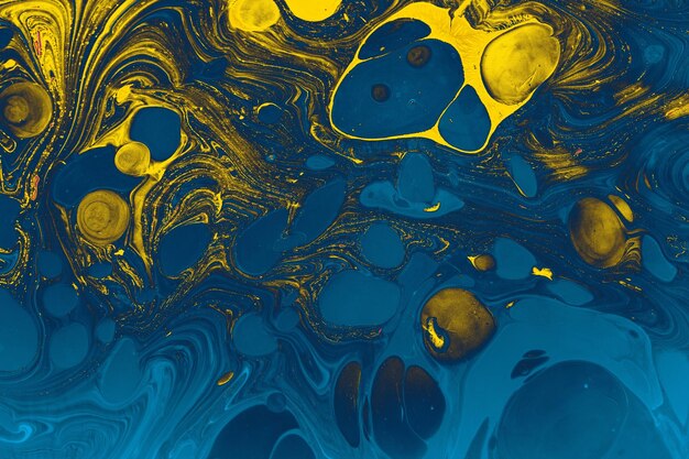 Closeup shot of a blue and yellow surface - perfect for abstract backgrounds