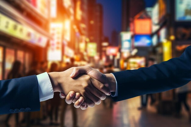 Closeup shot of business handshake