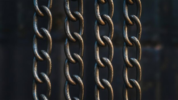 Closeup shot of chains