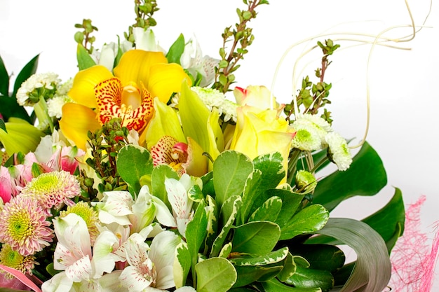 Closeup shot of colorful bouquet