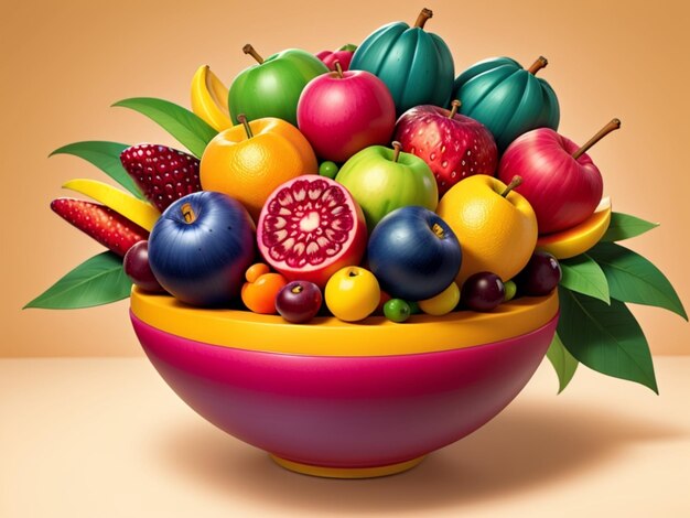 A closeup shot of a colorful exotic fruit arrangement