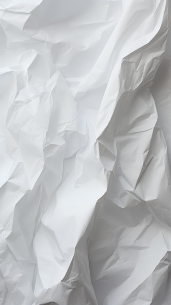 closeup shot of crumpled white paper generative AI