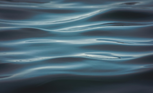 Closeup shot of deep blue sea waves