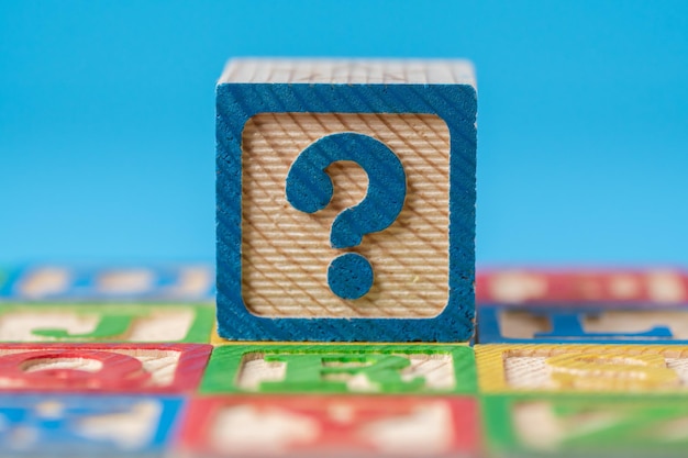 Closeup shot of an educational alphabet wooden block for kids