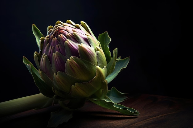 Photo closeup shot of fresh artichokes