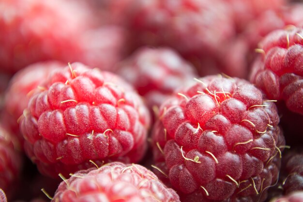 a closeup shot of a fresh raspberry  perfect for a food blog or photo wallpaper