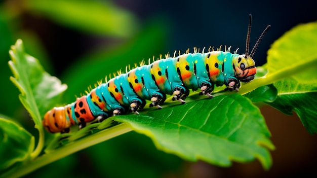 a closeup shot of a green butterfly on a plant