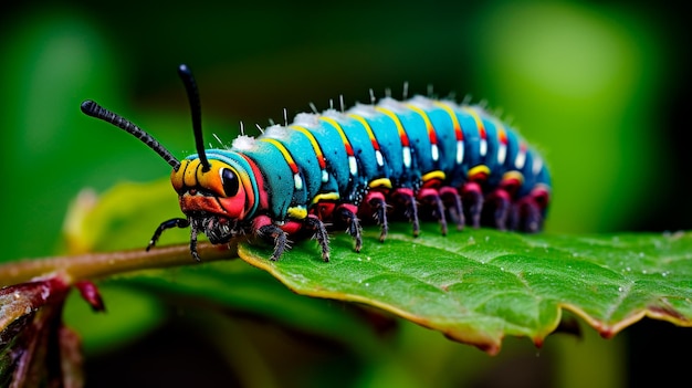 a closeup shot of a green butterfly on a plant