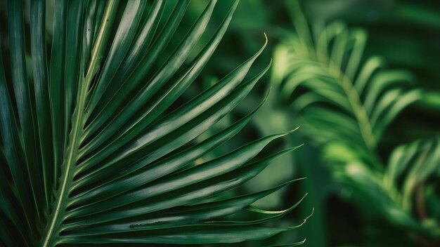 Photo closeup shot of a green pinnate leaf