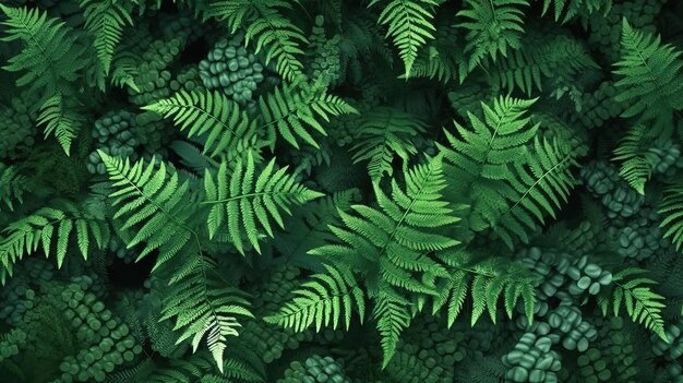 Photo closeup shot of a green pinnate leaf