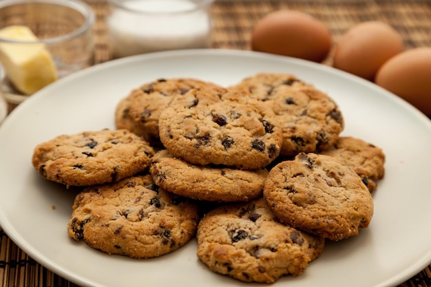 Closeup shot of homemade cookies