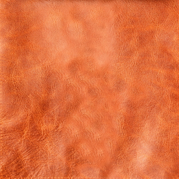 Closeup shot of natural brown leather background or texture